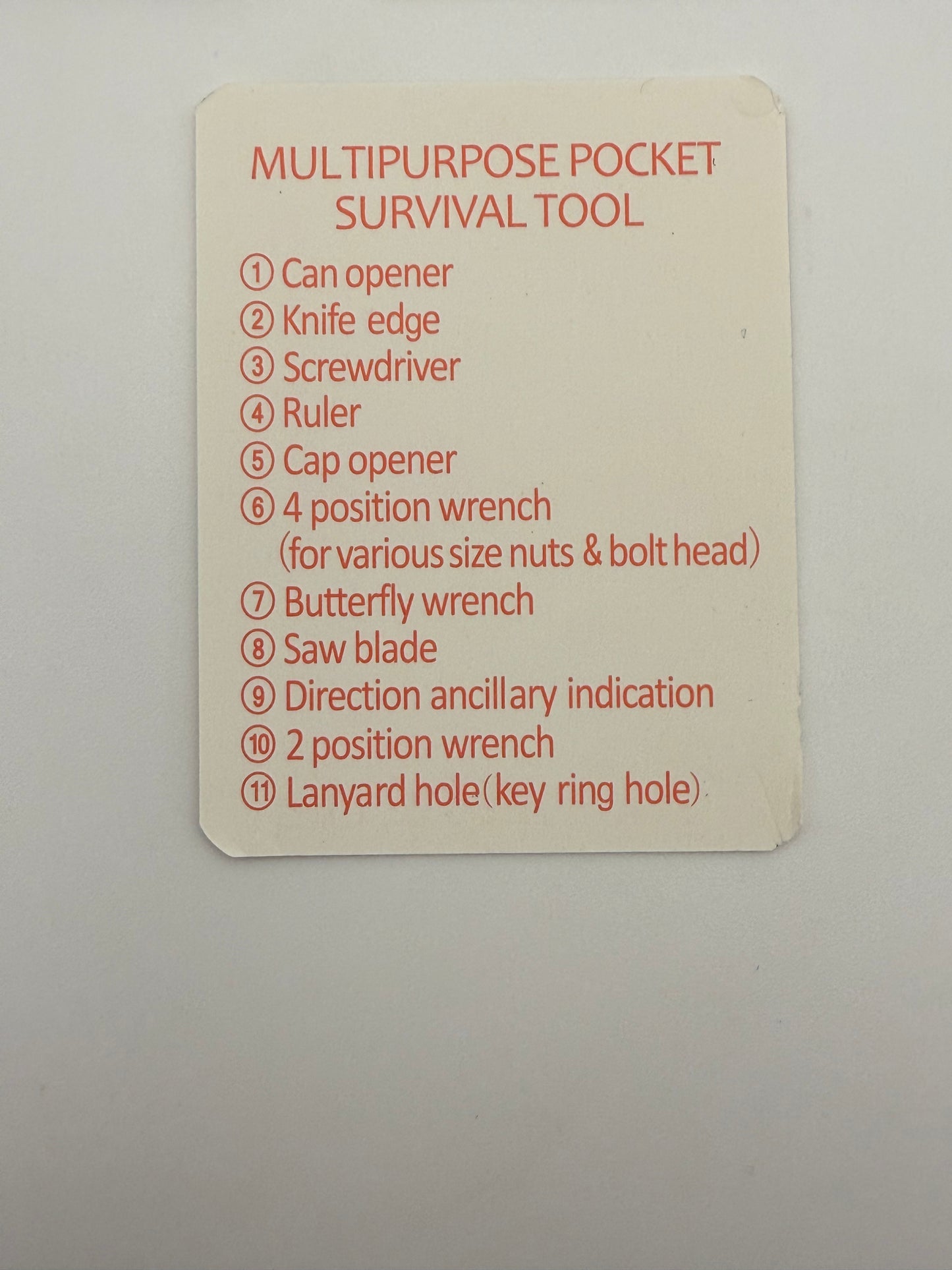 11 in 1 Credit Card Multi Tool