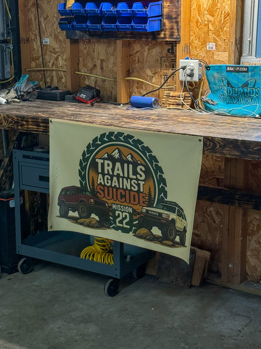 Trails Against Suicide & Mission 22 Banner V1