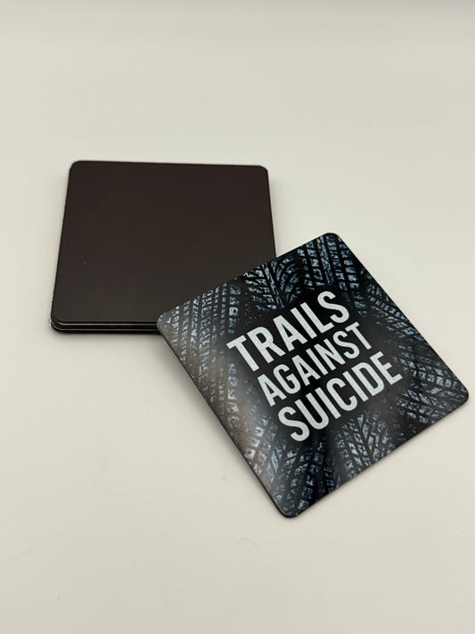 "Trails Tire Tread" 3X3 Square Magnet