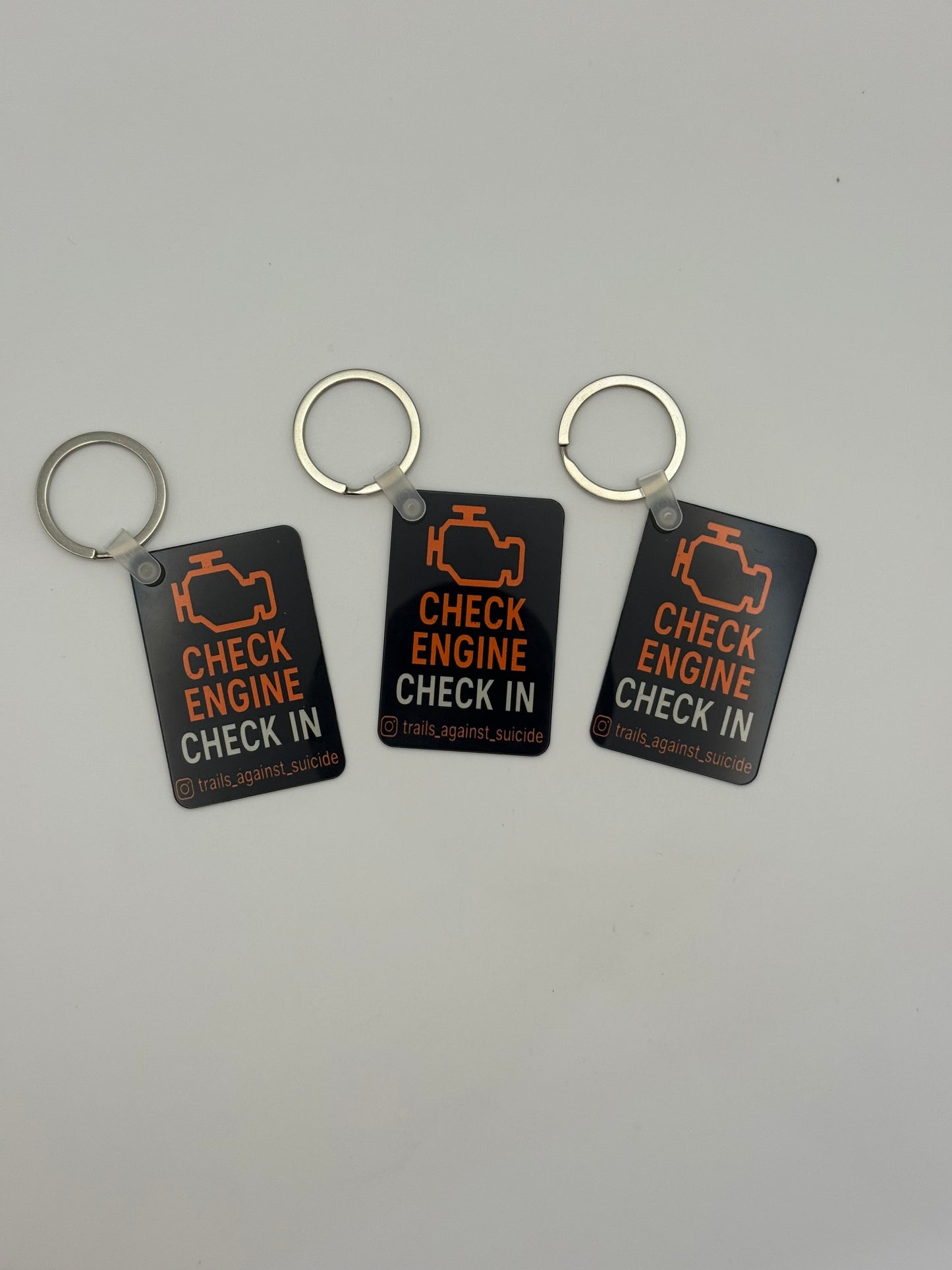 "Check Eninge, Check In" Keychain