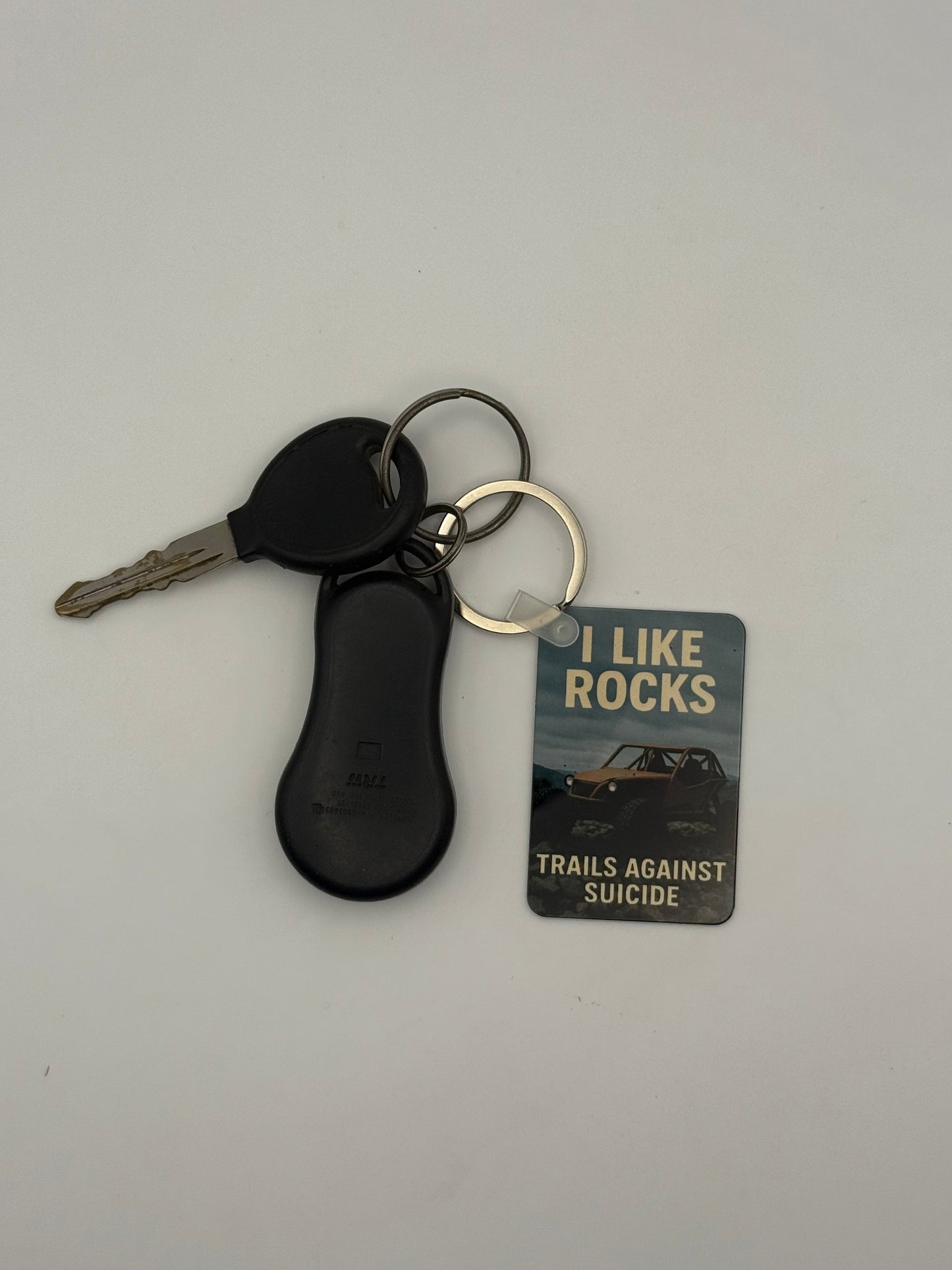 "I Like Rocks" Trails Against Suicide Buggy KeyChain