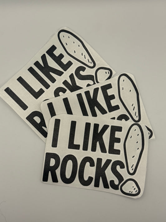 "I Like Rocks!" Sticker Decal