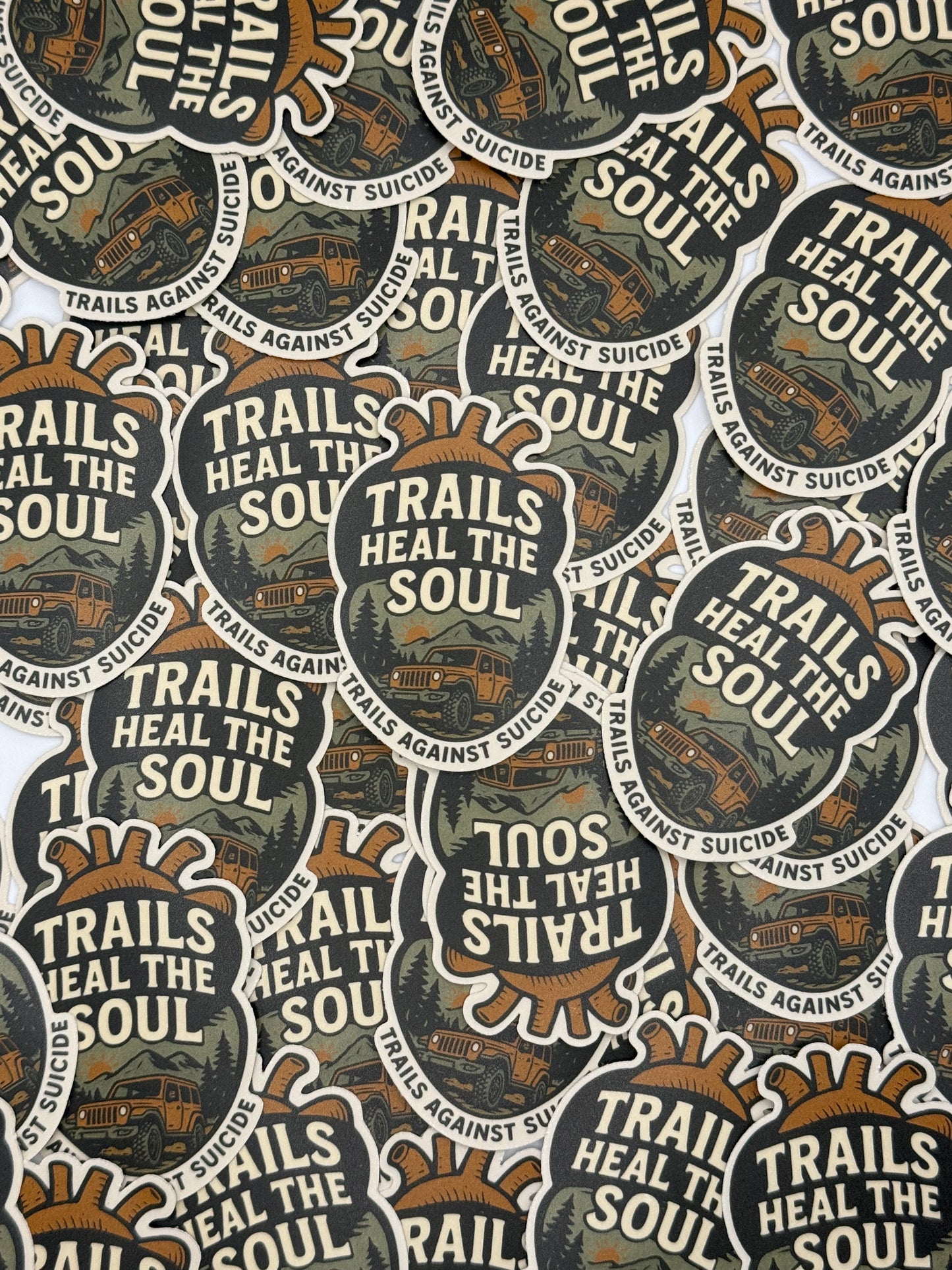 "Trails Heal The Soul" Sticker.