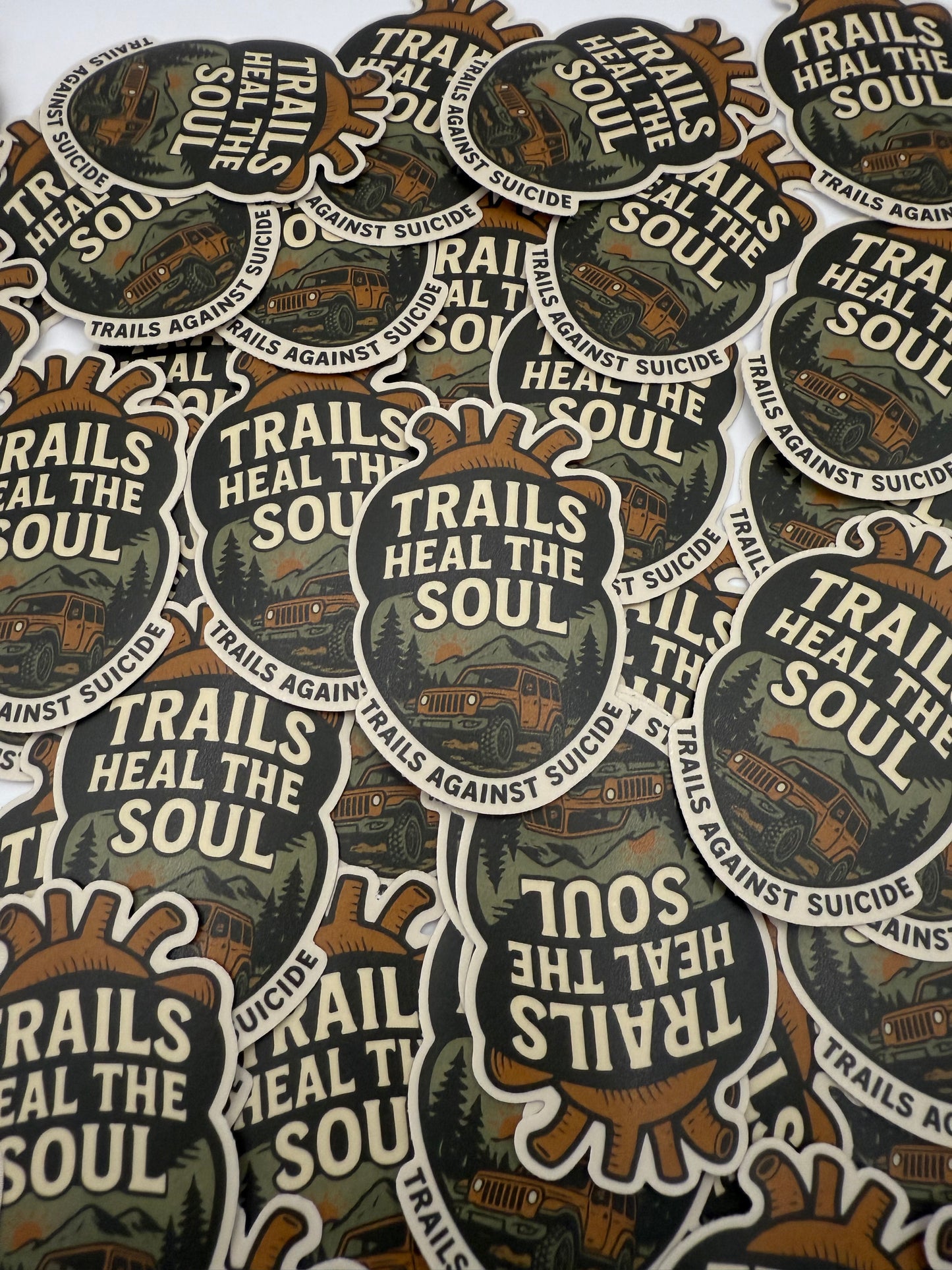"Trails Heal The Soul" Sticker.