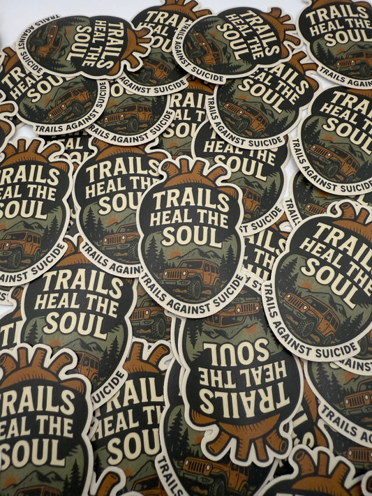 "Trails Heal The Soul" Sticker.