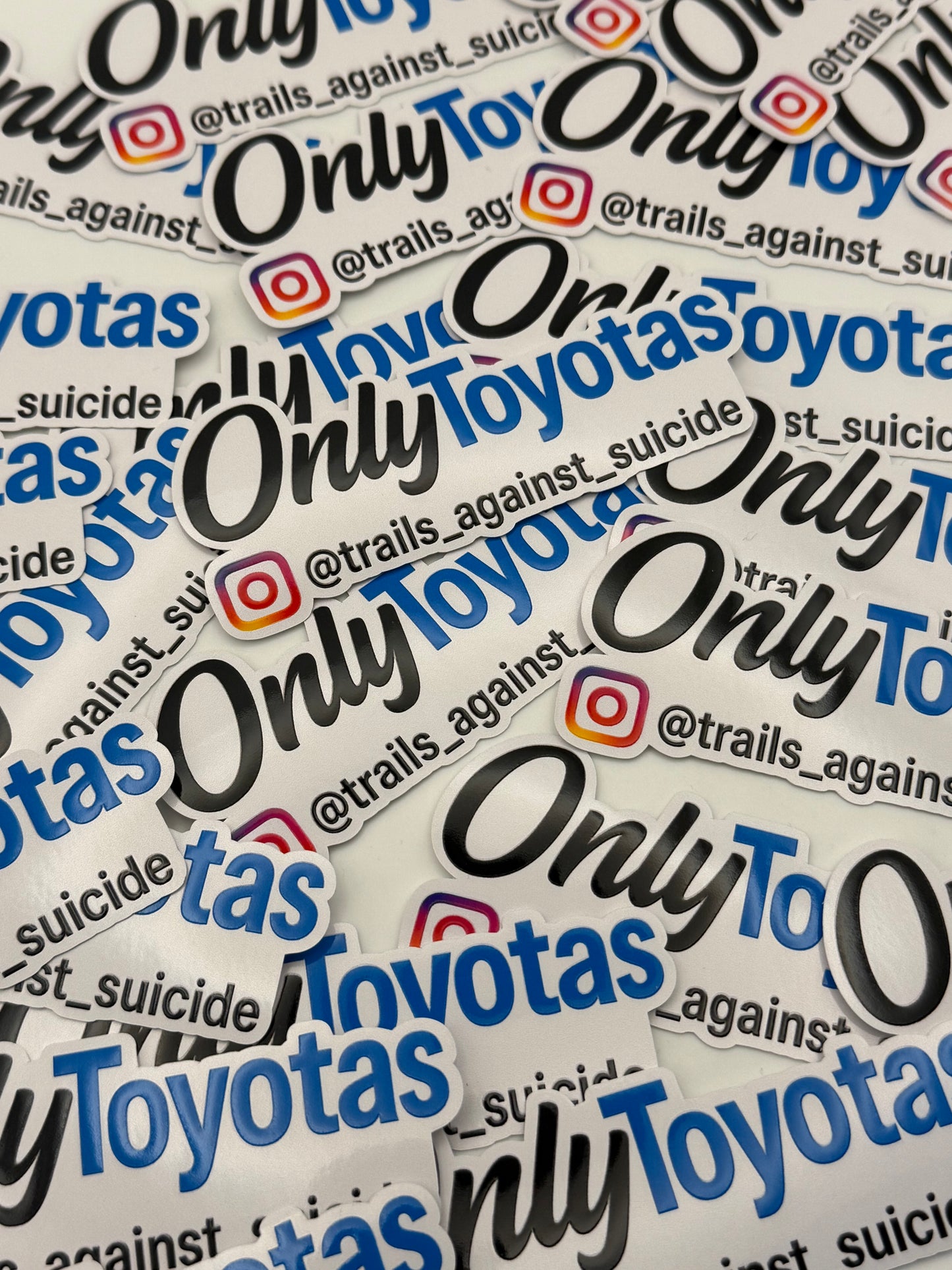 Embossed "OnlyToyotas" Sticker.