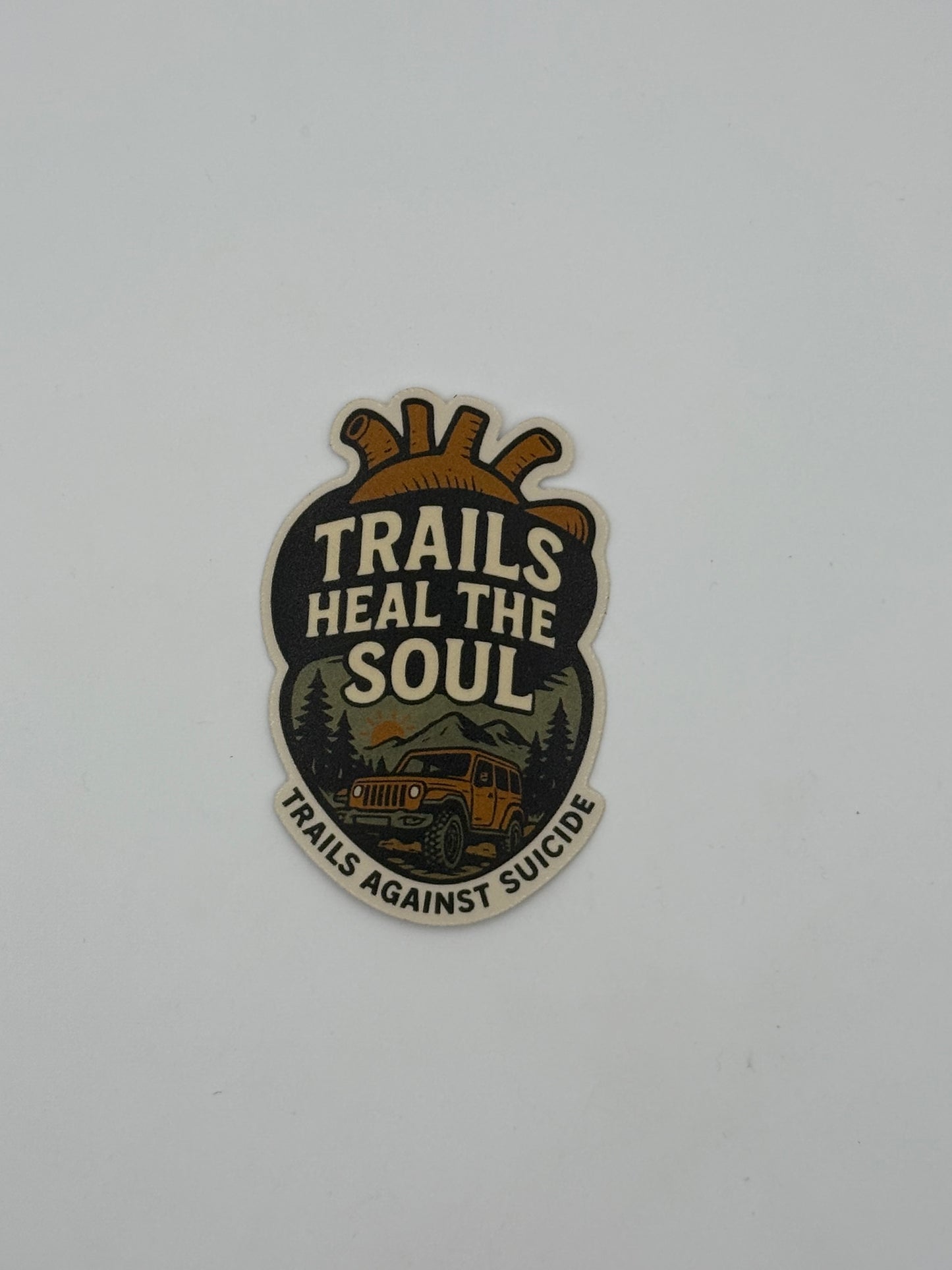 "Trails Heal The Soul" Sticker.