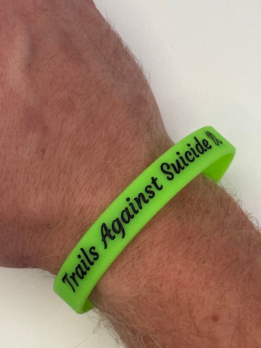 Trails Against Suicide Wristbands.