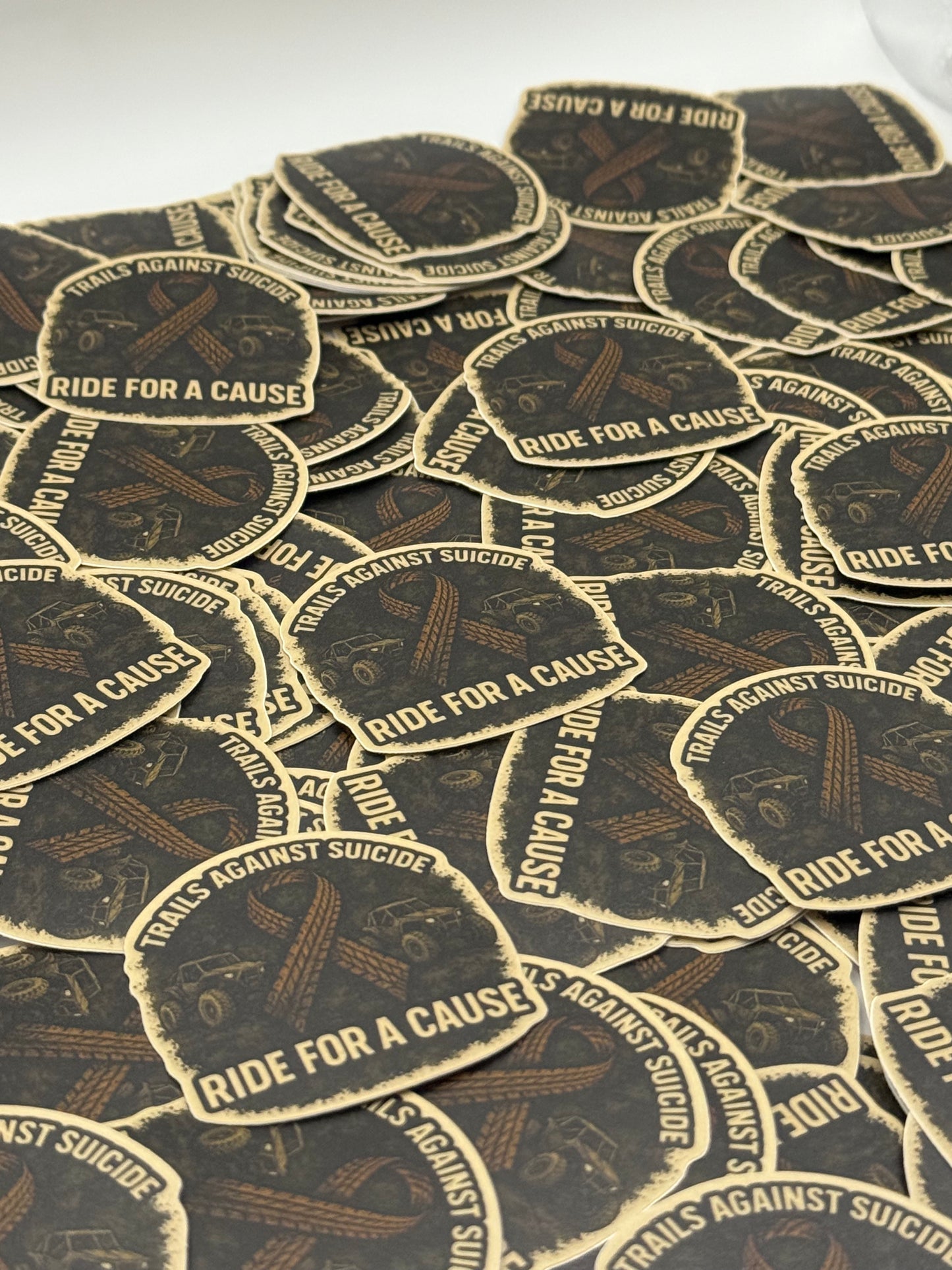 "Ride For A Cause" Stickers