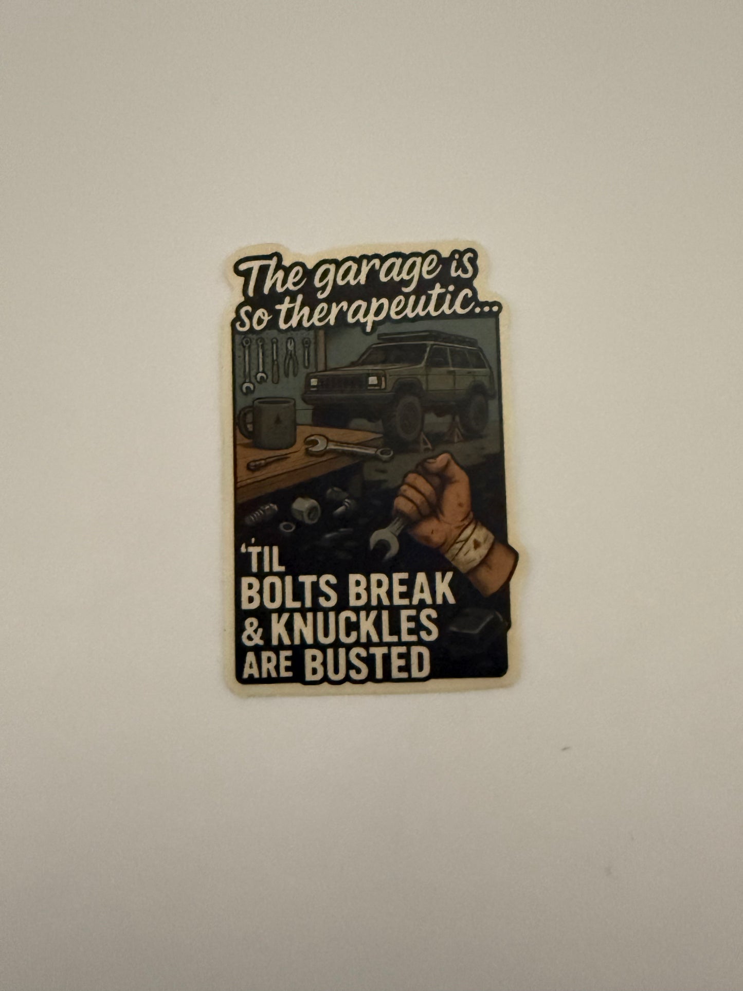 "The Garage Is So Therapeutic" Sticker