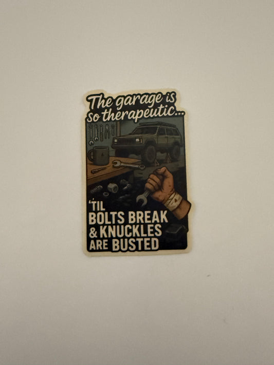 "The Garage Is So Therapeutic" Sticker
