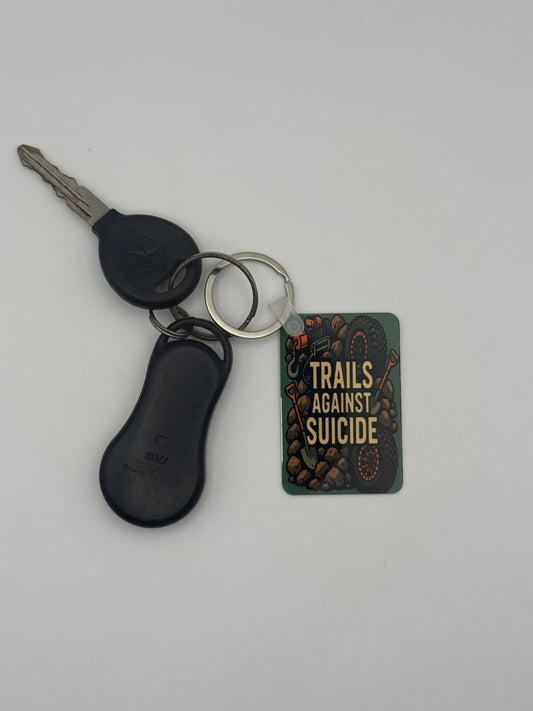 "Off-road Gear" Trails Against Suicide Keychain.