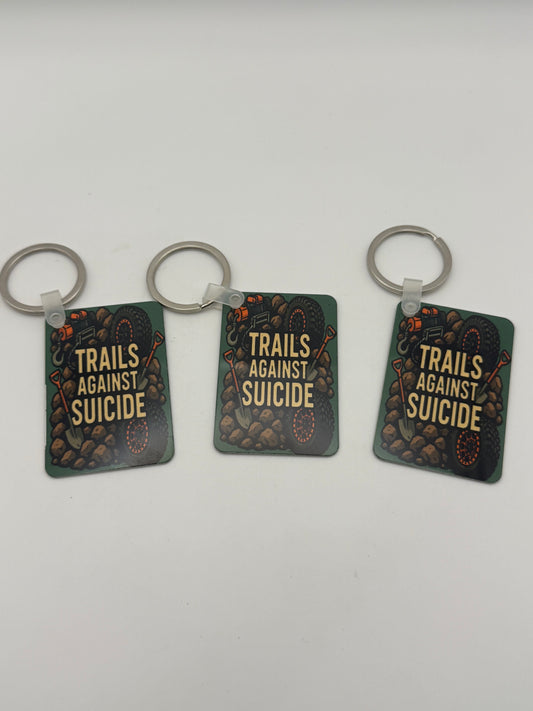 "Off-road Gear" Trails Against Suicide Keychain.