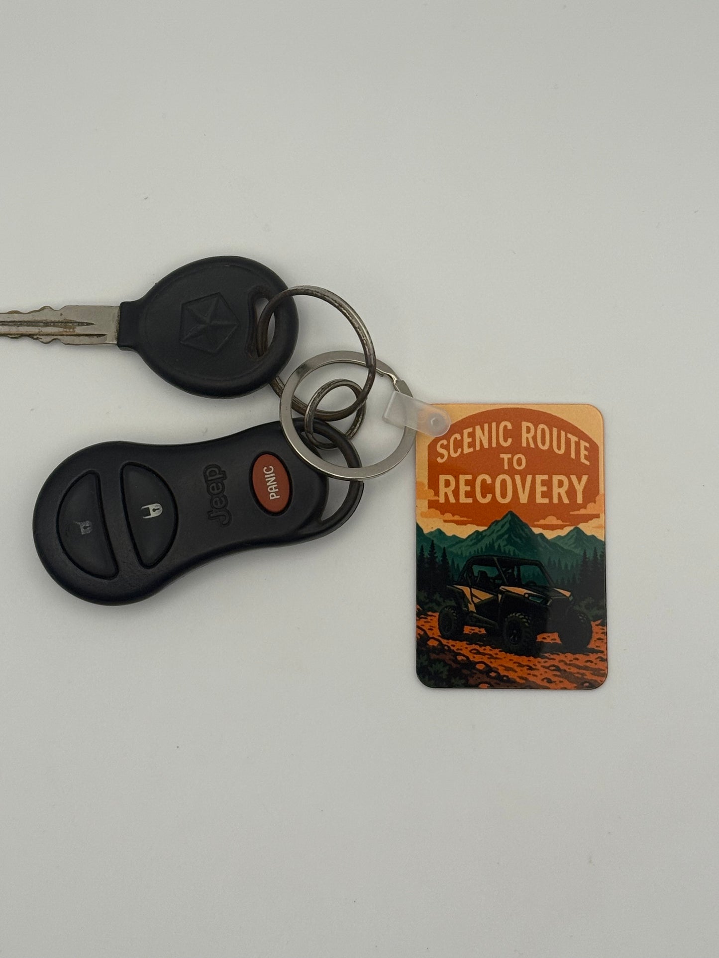 "SXS Scenic Route to Recovery" Keychain.