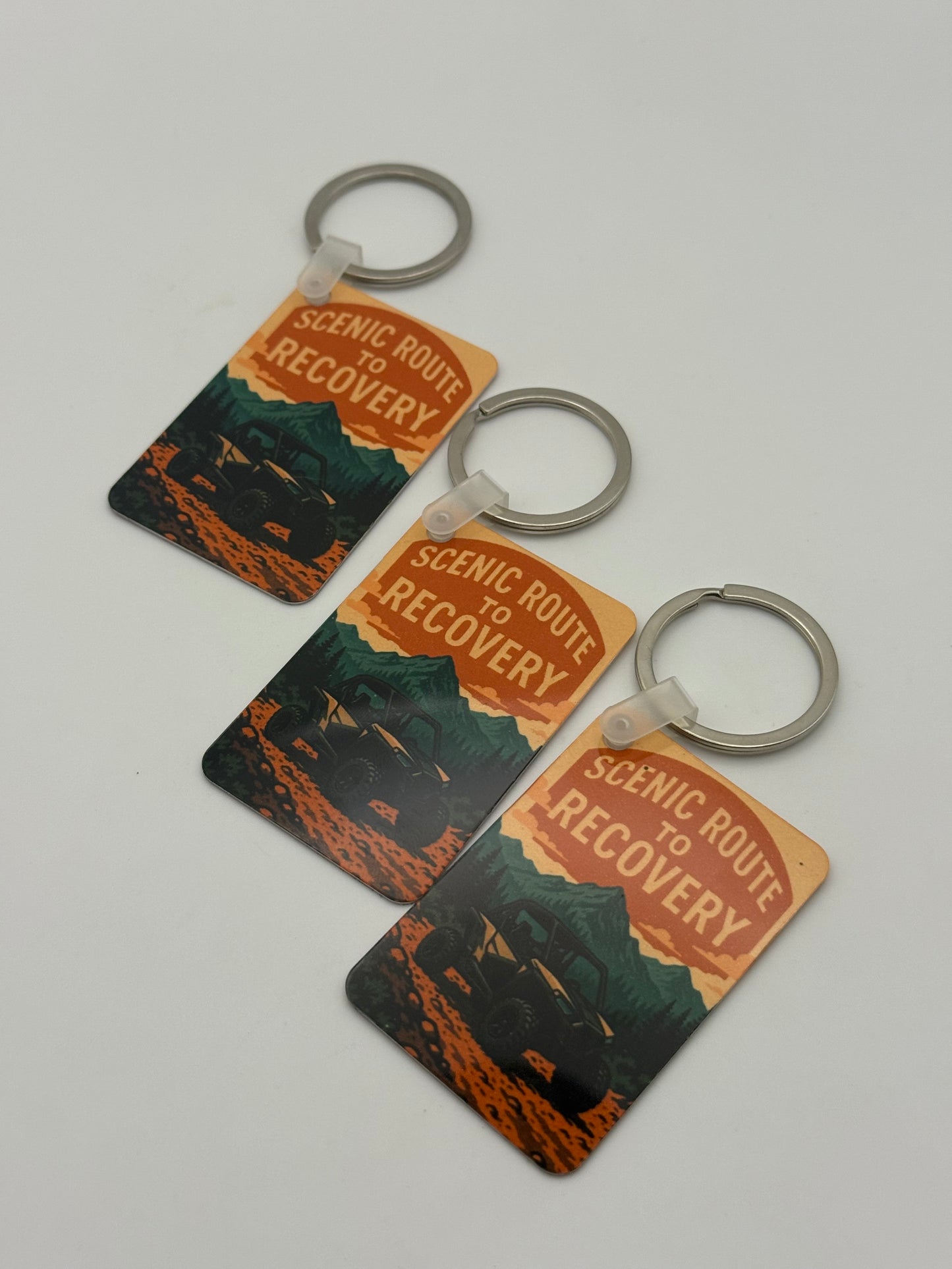 "SXS Scenic Route to Recovery" Keychain.