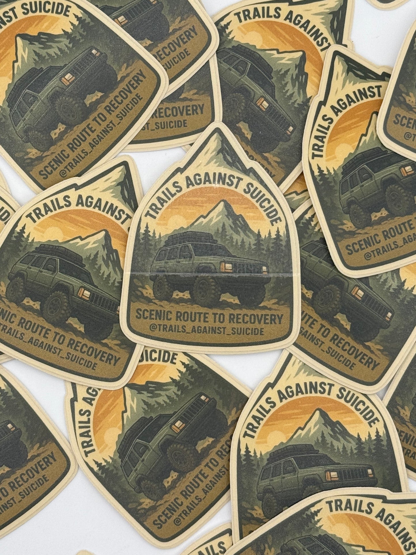 "Scenic Route To Recovery" Sticker.