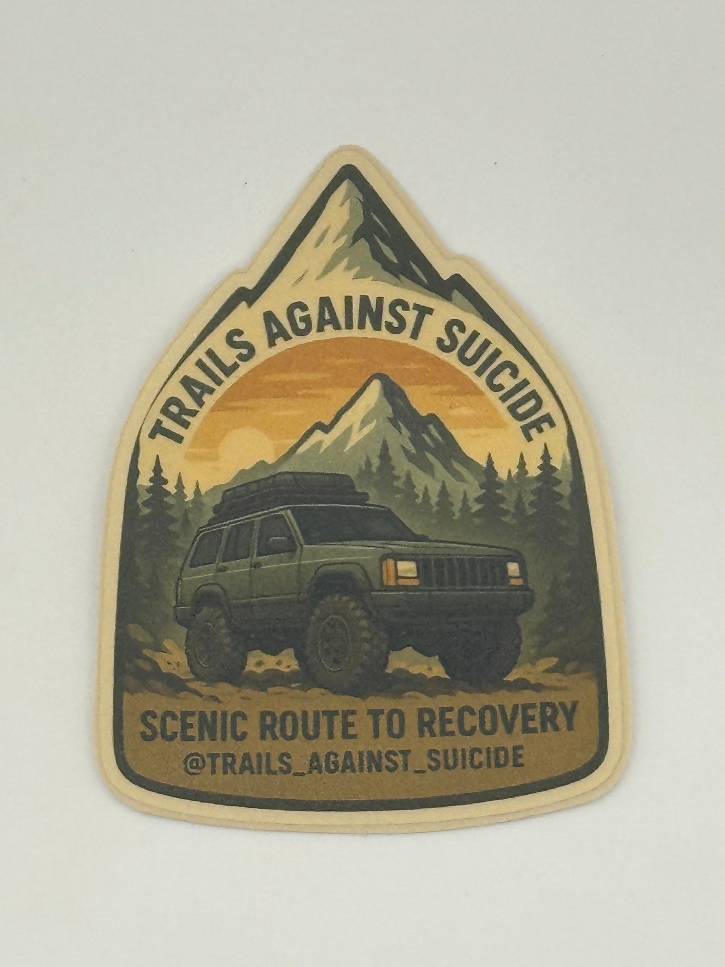 "Scenic Route To Recovery" Sticker.